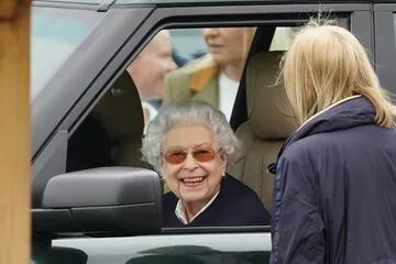 La Reina Isabel II llegando al Royal Windsor Horse Show, Windsor, Reino Unido, 13 de mayo de 2022