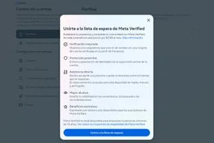 2JSJMCKNNZEJ7DIKDYDZ7B7Q2E - Meta Verified: llega a la Argentina el servicio de verificación paga de cuentas para Facebook e Instagram