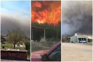 Videos: los focos de incendio en Córdoba arrinconan a los vecinos en las localidades de Despeñaderos y La Paz