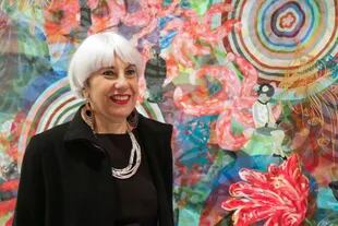 Carolina Antoniadis, la artista rosarina formó parte de los autores argentinos que exhibieron sus obras 