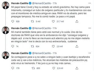 Hernán Castillo relató el difícil momento que atraviesa con sus padres, contagiados de Covid 19