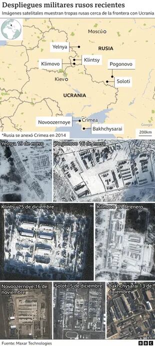 El avance ruso, en imágenes satelitales