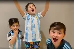 El video de los hijos de Messi en un festejo eufórico del título