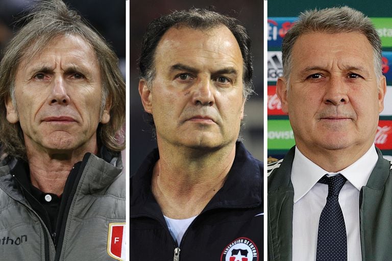 Gareca, Bielsa y Martino, tres "albicelestes" que enfrentaron a la selección argentina como entrenadores
