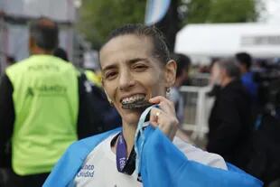 Diana Zurita, primera argentina en cruzar la meta