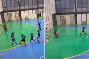 La hija de un exjugador de la selección deslumbró en las redes con su talento en futsal
