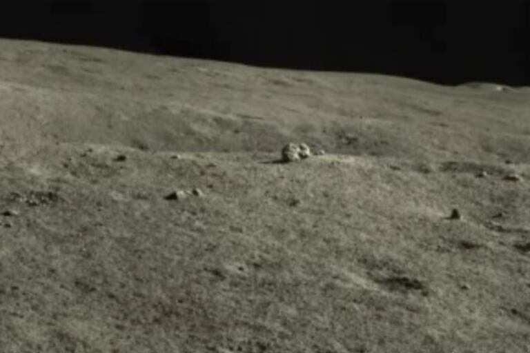 A panoramic image of the mysterious object seen on the Moon