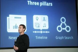 Los tres pilares de Facebook, según Zuckerberg: las actualizaciones de amigos, el acumulado del perfil y el nuevo buscador