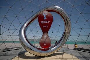 En Doha: la cuenta regresiva para el inicio de la Copa del Mundo de Qatar. 