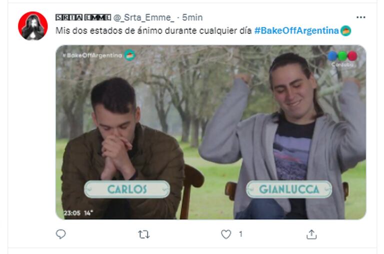 Un divertido meme de Carlos y Gianluca de Bake off Argentina