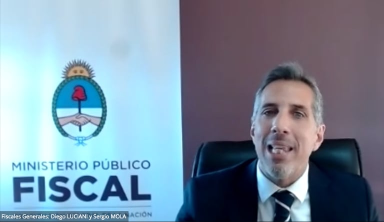 El fiscal Diego Luciani, durante su alegato