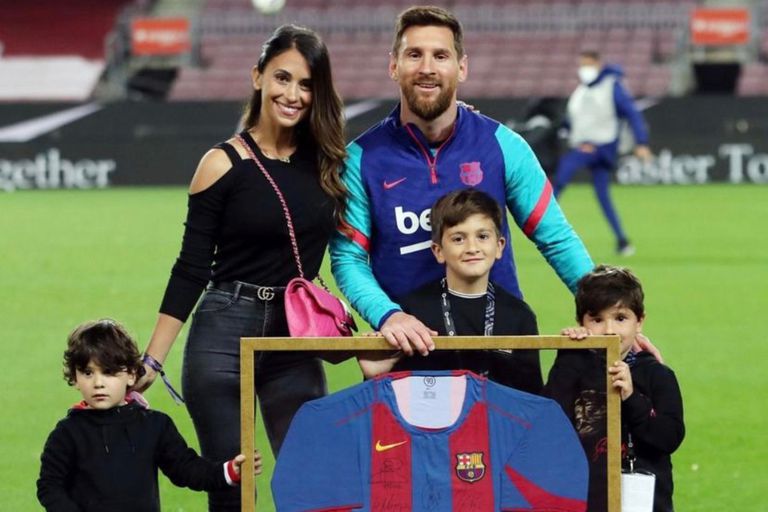 El romántico mensaje de Antonela Roccuzzo a Lionel Messi desde el Camp Nou