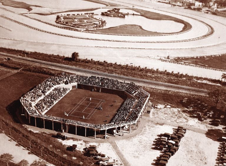 Una postal aérea: así se veía el estadio del Buenos Aires en 1927, el día de su inauguración oficial