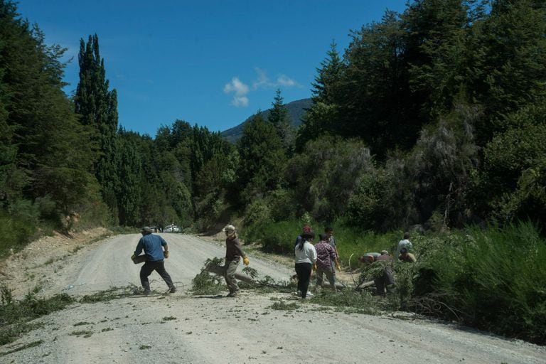 Vecinos del paraje Río Villegas arman cortafuegos en cercanías del pueblo 