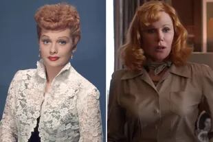 Izquierda: Lucille Ball - Derecha: Nicole Kidman