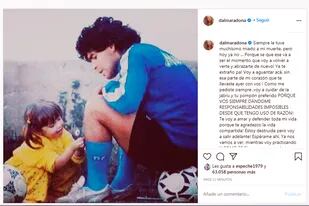 Dalma y una conmovedora carta de despedida a su padre, Diego Maradona