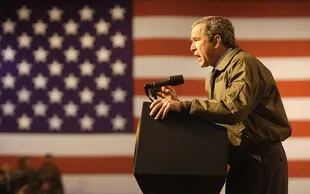 George W. Bush durante un discurso sobre la situación en Irak