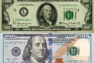El tamano de Benjamin Franklin le valio a los dolares las categorias de "cara chica" y "cara grande".