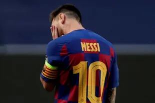 Las últimas imágenes de Lionel Messi con la camiseta de Barcelona: desazón pura tras el 8-2 frente a Bayern Munich.