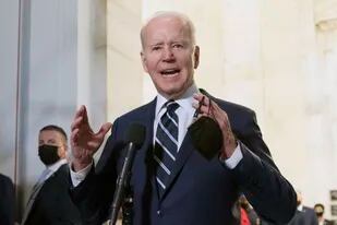 El presidente Joe Biden en el Congreso en Washington el 13 de enero de 2022. (Foto AP/Jose Luis Magana)