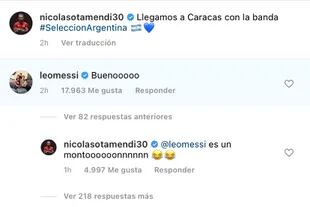 El comentario de Messi y la reacción de Otamendi