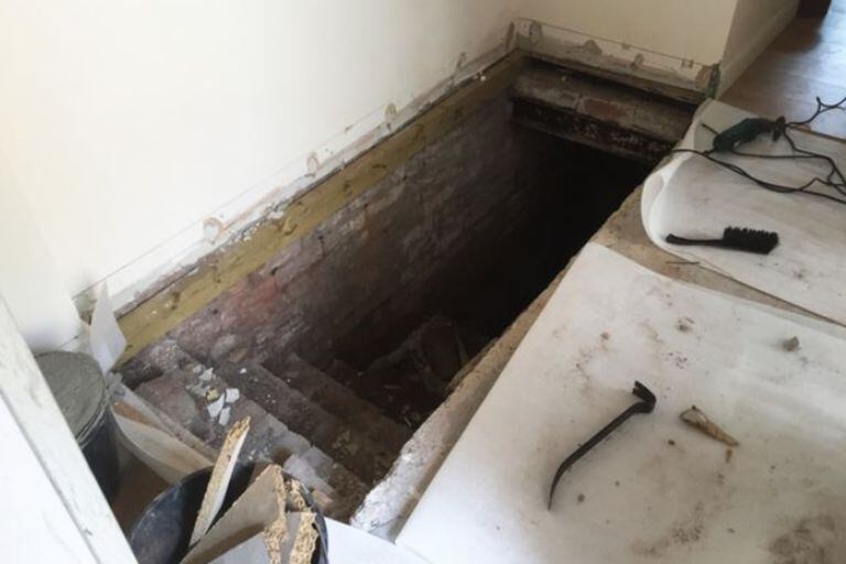 Beneath his house was a basement dating from the 1900s.