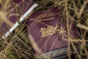 Un pasaporte, parte de los objetos encontrados de las 298 personas a bordo del MH17