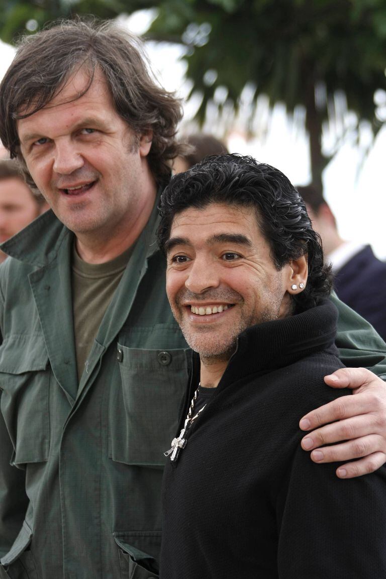 Kusturica y Maradona, en el Festival de Cannes
