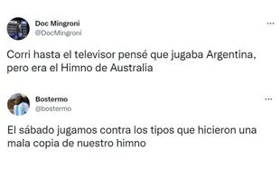 Los mejores comentarios y memes sobre los himnos de Argentina y Australia