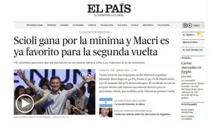 Portada de El País de España