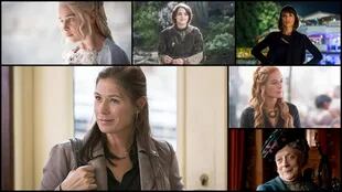 Cinco nominadas en reparto en drama: Emilia Clarke, Maisie Williams, Constance Zimmer, Maura Tierney, Lena Heeady y Maggie Smith
