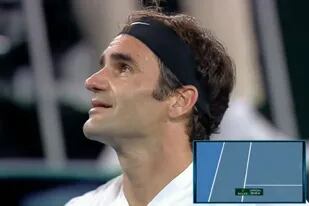 Roger Federer espera el ojo de halcón para saber si es campeón