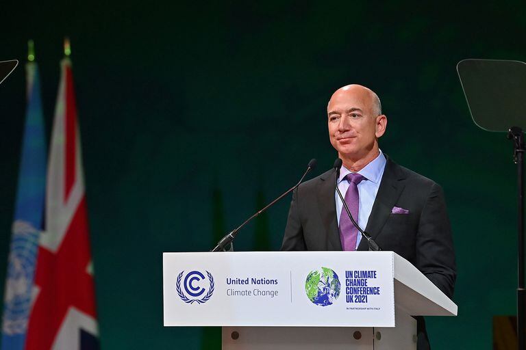 Jeff Bezos, en la cumbre climática de Glasgow