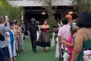 Festejaron su casamiento al estilo Star Wars y se llevaron todos los aplausos