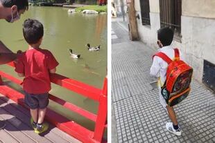 Desde que egresó del hogar de tránsito Fede no deja de vivir nuevas experiencias: conocer los patos, ir al colegio con su mamá.
