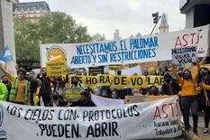 Flybondi y JetSmart. Ruidosa protesta en Casa Rosada de empleados aéreos