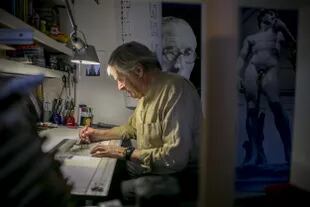 Alberto Navas, en su estudio