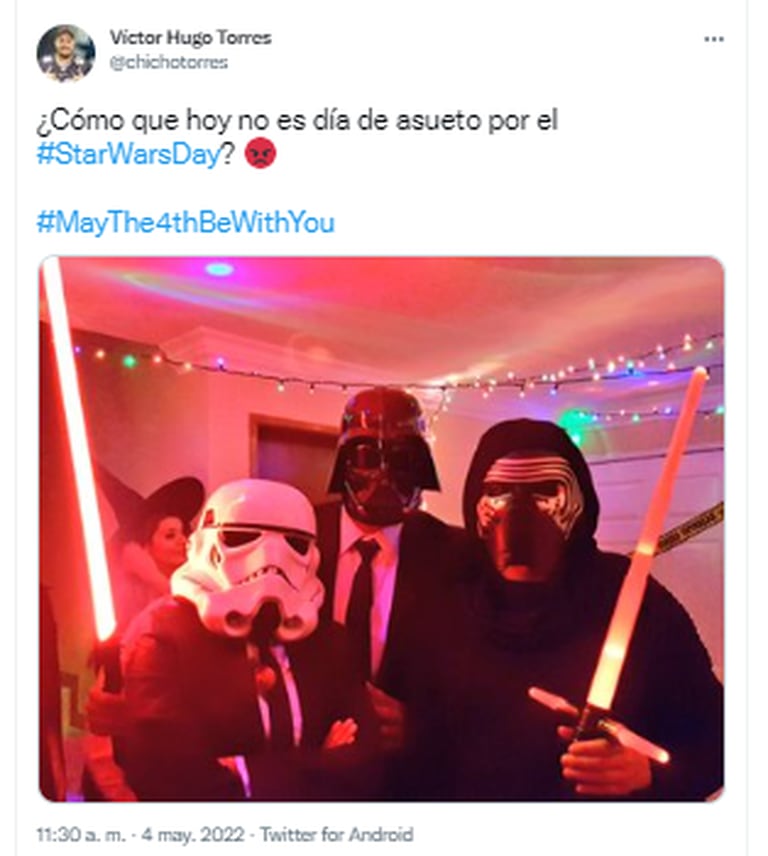 Algunos de los memes de los fanáticos de Star Wars (Crédito: Twitter)