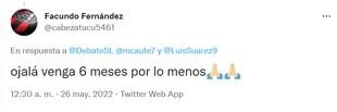 Los hinchas de San Lorenzo se ilusionan con el posible arribo de Luis Suárez