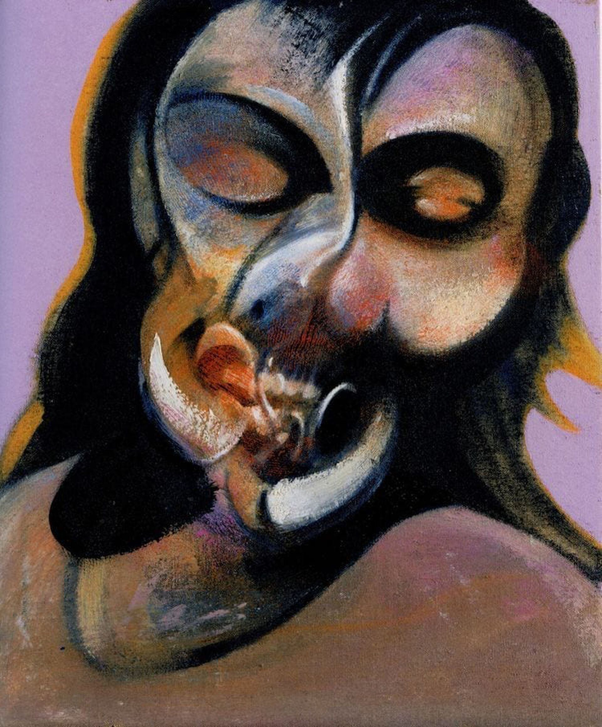 "Retrato de  Henrietta Moraes" ( Portrait of Henrietta Moraes).1969. Francis Bacon. 