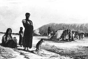 Pueblos Patagónicos en Gregory Bay, 1831 (1839).  Fitzroy fue capitán del Beagle en la circunnavegación cuando Charles Darwin actuó como asesor científico