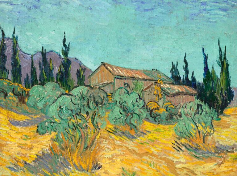 Cabanes de bois parmi les oliviers et cyprès, de Vincent Van Gogh, fue vendida en Christie's por 71,3 millones de dólares