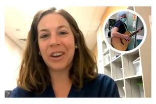 La enfermera que toca la guitarra y les canta a pacientes con Covid-19
