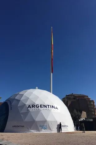 El domo de Plataforma ARCO en la madrileña Plaza de Colón, donde se realizó la conferencia de prensa
