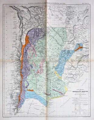 Uno de los mapas con las fronteras, aún en demarcación, para esa época
