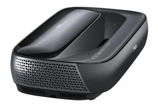 A Hisense Laser TV L9;  the laser projector has built-in speakers and conventional TV functions