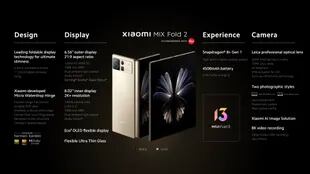 Las especificaciones generales del smartphone plegable Xiaomi Mix Fold2
