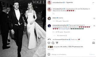 La foto con la que Victoria Beckham celebró el casamiento en redes sociales