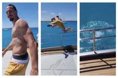 El arriesgado salto de Zlatan Ibrahimovic desde un barco