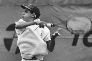 Mariano Zabaleta, en su etapa de junior; fue uno de los mejores productos de la escuela de tenis de Tandil. 